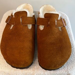 Birkenstock “Boston Shearling” Men’s 11M/44 EU Mink hue. Perfectly new.